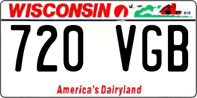 WI license plate 720VGB