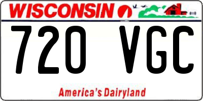 WI license plate 720VGC
