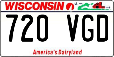 WI license plate 720VGD