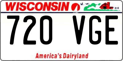 WI license plate 720VGE