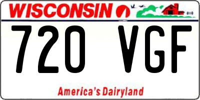 WI license plate 720VGF