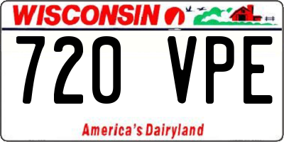WI license plate 720VPE