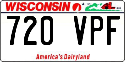 WI license plate 720VPF