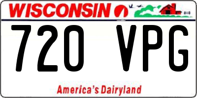 WI license plate 720VPG