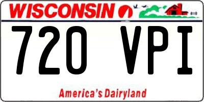 WI license plate 720VPI