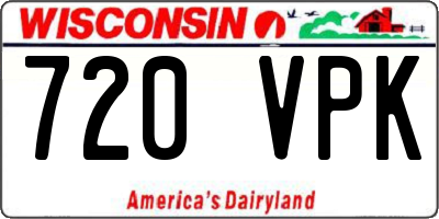 WI license plate 720VPK