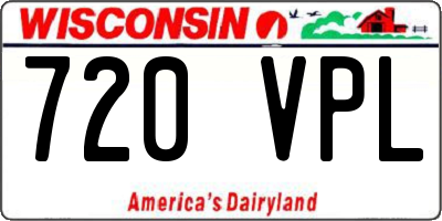 WI license plate 720VPL