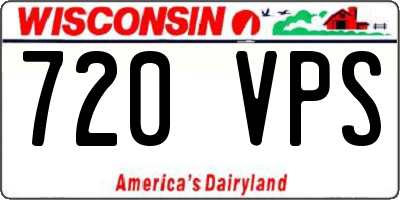 WI license plate 720VPS