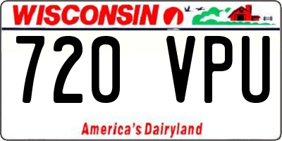 WI license plate 720VPU