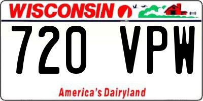 WI license plate 720VPW