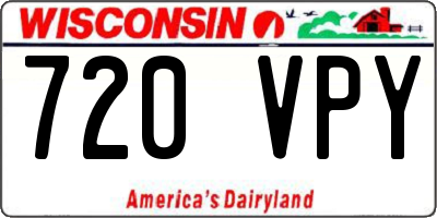 WI license plate 720VPY