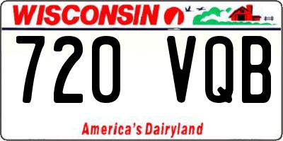 WI license plate 720VQB