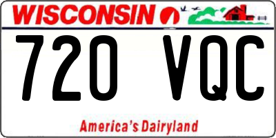 WI license plate 720VQC