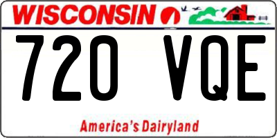 WI license plate 720VQE