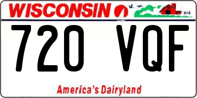 WI license plate 720VQF