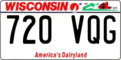 WI license plate 720VQG