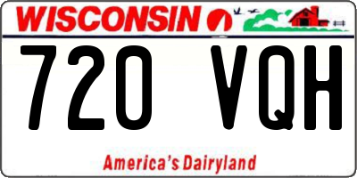 WI license plate 720VQH