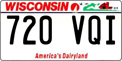 WI license plate 720VQI
