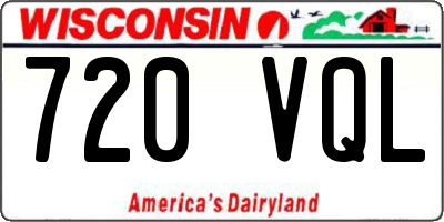 WI license plate 720VQL