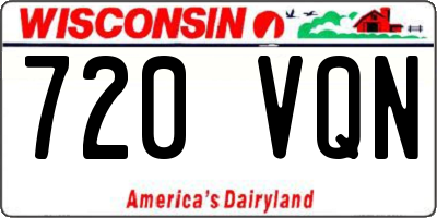 WI license plate 720VQN