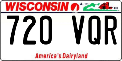 WI license plate 720VQR