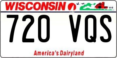 WI license plate 720VQS