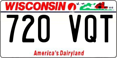 WI license plate 720VQT