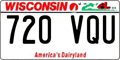 WI license plate 720VQU