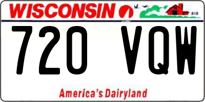 WI license plate 720VQW