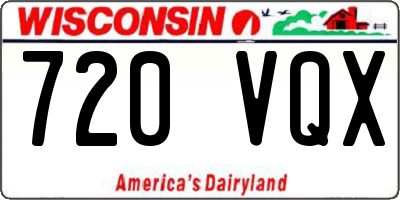 WI license plate 720VQX
