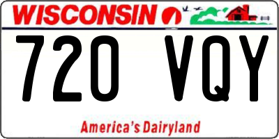 WI license plate 720VQY