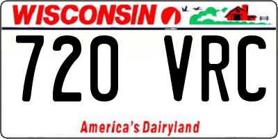 WI license plate 720VRC