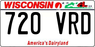 WI license plate 720VRD