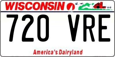 WI license plate 720VRE