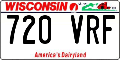 WI license plate 720VRF