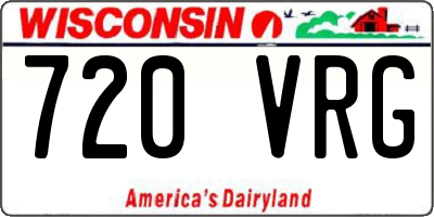 WI license plate 720VRG