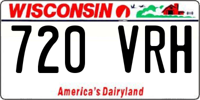 WI license plate 720VRH