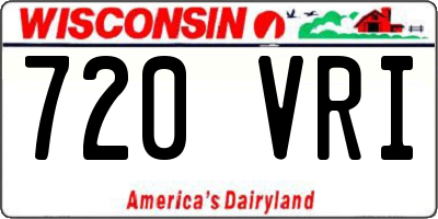 WI license plate 720VRI