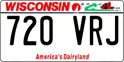 WI license plate 720VRJ