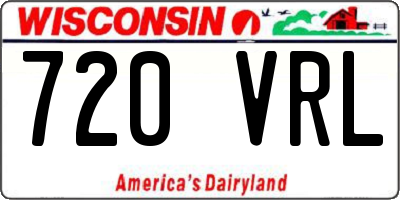 WI license plate 720VRL