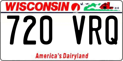 WI license plate 720VRQ