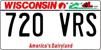 WI license plate 720VRS