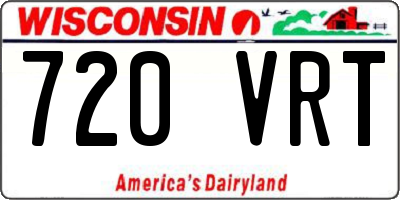 WI license plate 720VRT