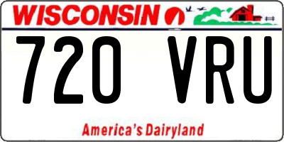 WI license plate 720VRU