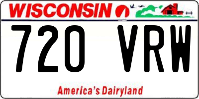 WI license plate 720VRW