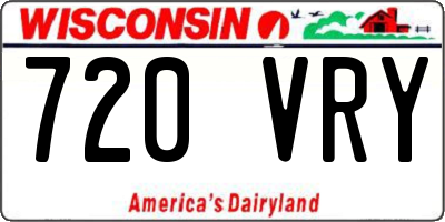 WI license plate 720VRY