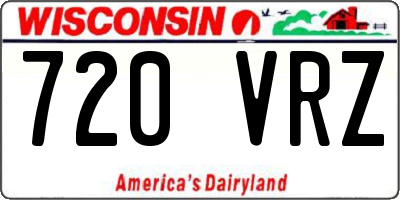 WI license plate 720VRZ
