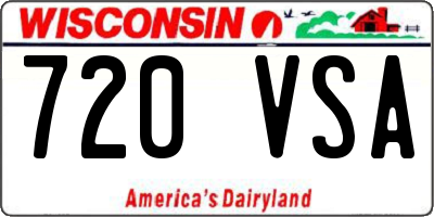 WI license plate 720VSA