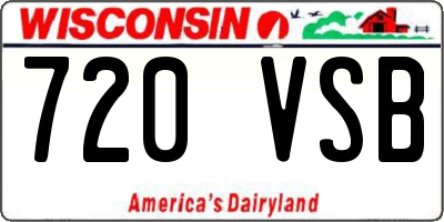 WI license plate 720VSB