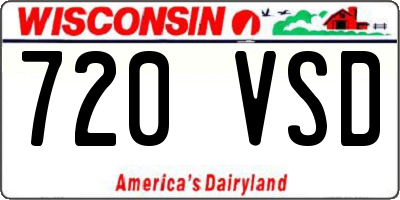 WI license plate 720VSD